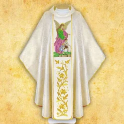 New Articles Religieux JP Ange Gardien chasuble avec motif brodée