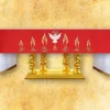 Best Articles Religieux JP antependium rouge Saint Esprit