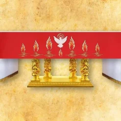Best Articles Religieux JP antependium rouge Saint Esprit