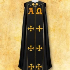 Best Sale Articles Religieux JP Chape liturgique Alfa omega