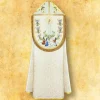 New Articles Religieux JP Chape liturgique avec motif notre dame fatima