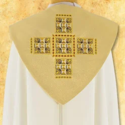 New Articles Religieux JP chape liturgique avec motif romaine