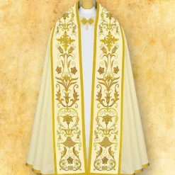 Clearance Articles Religieux JP chape liturgique écru avec belle broderie