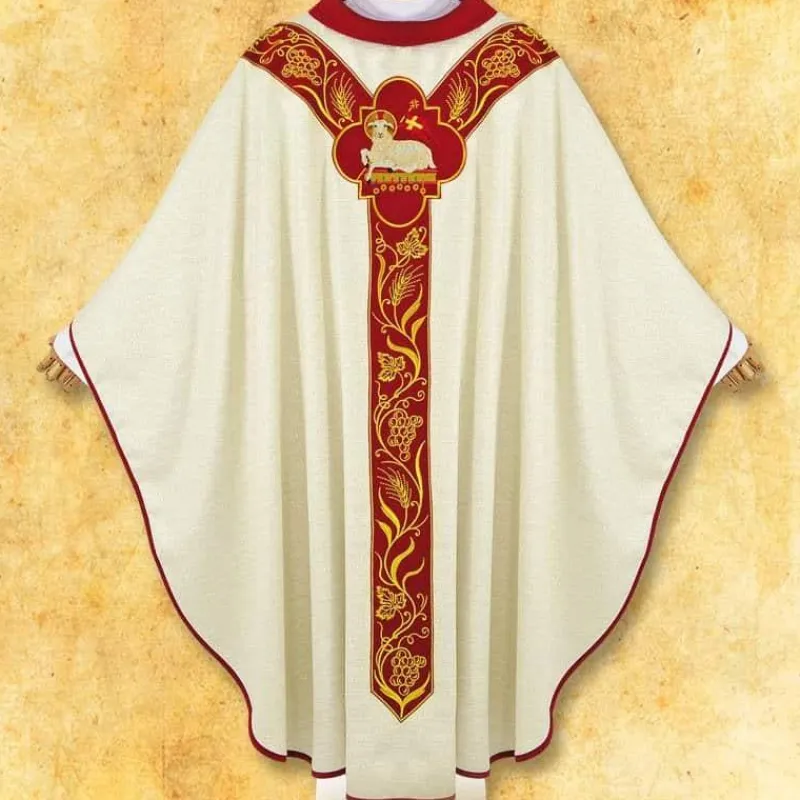 Best Articles Religieux JP chasuble avec motif Agneau Dieu