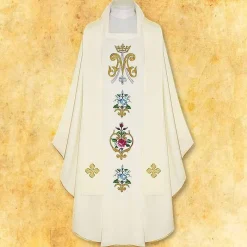 Clearance Articles Religieux JP Chasuble catholique avec motif Santa Madonna