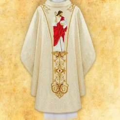 New Articles Religieux JP chasuble liturgique avec jesus ressuscite
