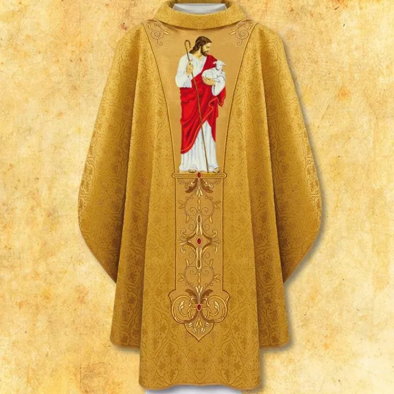 Sale Articles Religieux JP chasuble liturgique avec jesus ressuscite