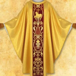 Clearance Articles Religieux JP Chasuble liturgique avec motif Agneau Dieu