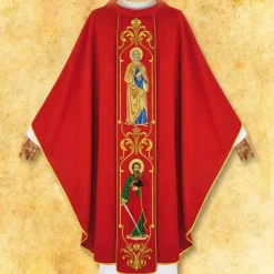 Hot Articles Religieux JP chasuble liturgique avec motif saint pierre