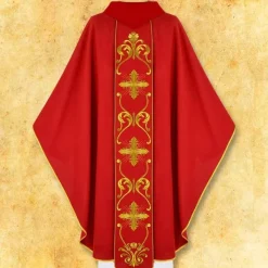 Hot Articles Religieux JP chasuble liturgique avec motif saint pierre