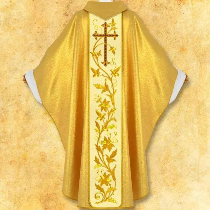 Shop Articles Religieux JP chasuble liturgique avec visage Marie