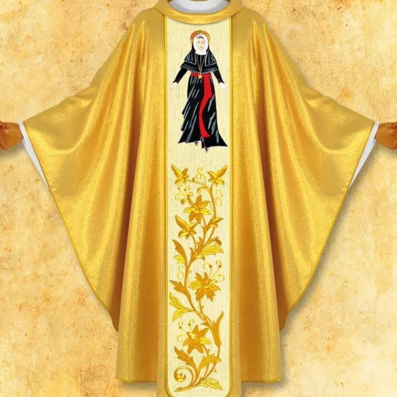 Shop Articles Religieux JP chasuble liturgique avec visage Marie