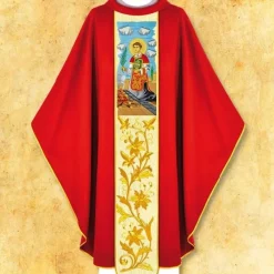 Shop Articles Religieux JP Chasuble liturgique avec visage saint Laurent