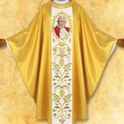 Sale Articles Religieux JP Chasuble liturgique Jean Paul II