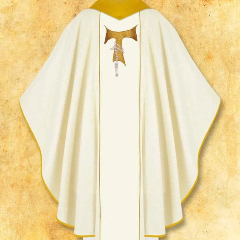 Hot Articles Religieux JP Chasuble liturgique motif Franciscain