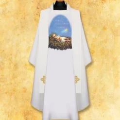 Cheap Articles Religieux JP chasuble liturgique motif Noël version photo