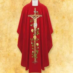 Cheap Articles Religieux JP Chasuble liturgique rouge pour Pâques