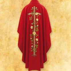 Cheap Articles Religieux JP Chasuble liturgique rouge pour Pâques