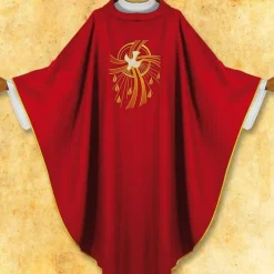 Cheap Articles Religieux JP Chasuble liturgique rouge Saint Esprit