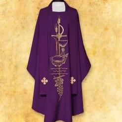 Discount Articles Religieux JP chasuble liturgique violet