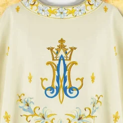 Flash Sale Articles Religieux JP Chasuble Mariale brodée avec motif Lilium