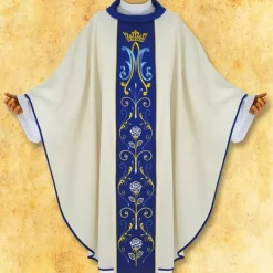 New Articles Religieux JP chasuble mariale pour messe