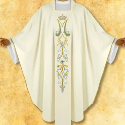 Flash Sale Articles Religieux JP Chasuble Mariale pour messe ocasionelle