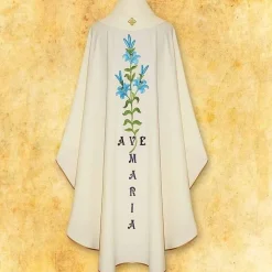 Hot Articles Religieux JP Chasuble Mariale Royale Ave Maria