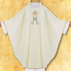 Outlet Articles Religieux JP chasuble motif Mariale pas cher