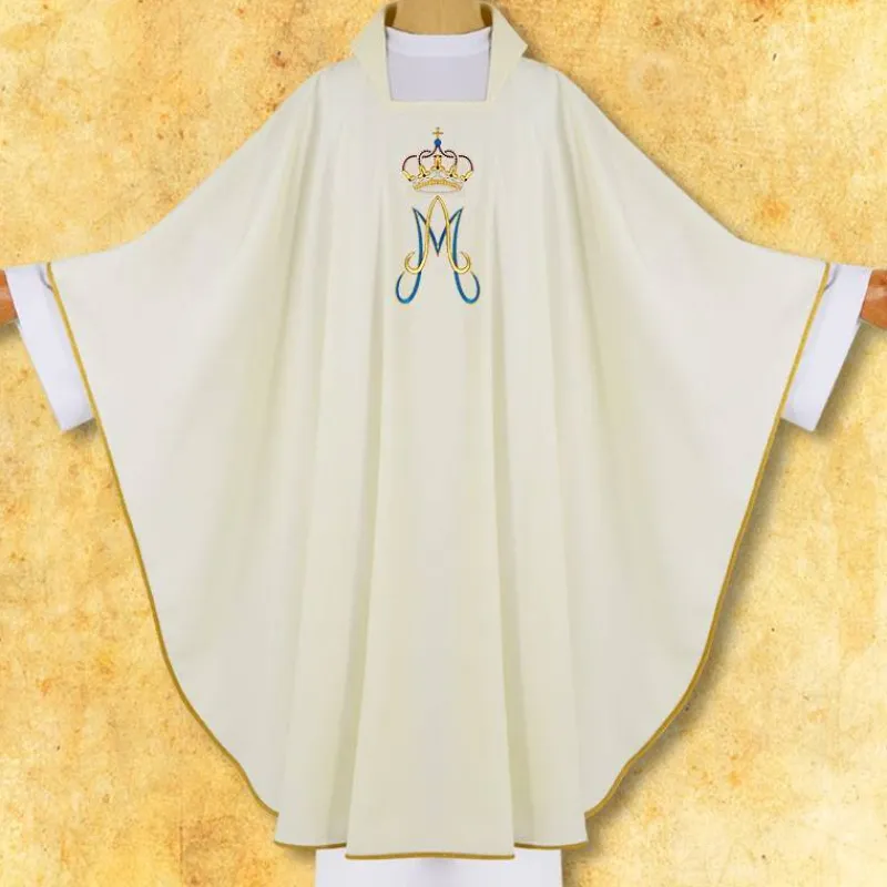 Outlet Articles Religieux JP chasuble motif Mariale pas cher