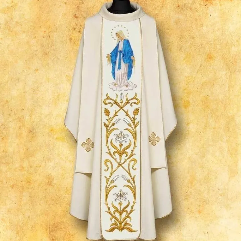 New Articles Religieux JP Chasuble Notre Dame de la Médaille Miraculeuse