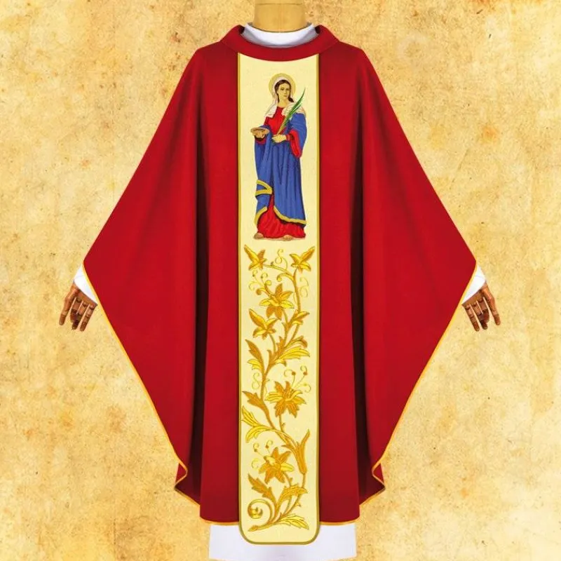 Best Sale Articles Religieux JP Chasuble Sainte Lucie pour messe patronale