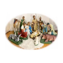 Shop Articles Religieux JP crèche Noël avec beaucoup santons