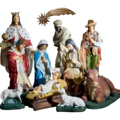 Shop Articles Religieux JP crèche noël complet avec grand santons