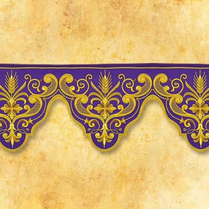 Sale Articles Religieux JP dentelle brodée couleur