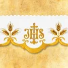 Hot Articles Religieux JP dentelle brodée dorée pour église