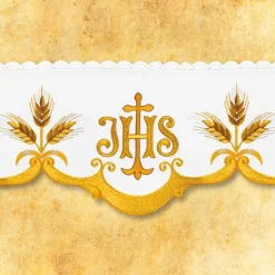 Hot Articles Religieux JP dentelle brodée dorée pour église