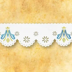 Best Sale Articles Religieux JP dentelle brodée mariale