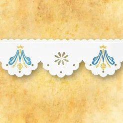 Best Sale Articles Religieux JP dentelle brodée mariale