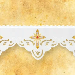 Hot Articles Religieux JP dentelle brodée motif religieux