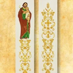 Fashion Articles Religieux JP Etole brodée avec motif Saint Joseph
