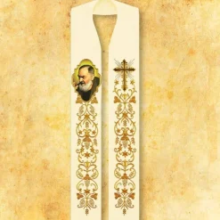 Sale Articles Religieux JP Etole liturgique brodée Padre Pio