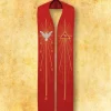Discount Articles Religieux JP etole liturgique rouge saint esprit