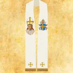 Hot Articles Religieux JP etole lturgique pour cure motif Jean Paul II