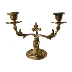 Sale Articles Religieux JP Le chandelier 2 flammes -