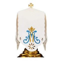 Sale Articles Religieux JP ligne d'autel brodée marie de rosaire