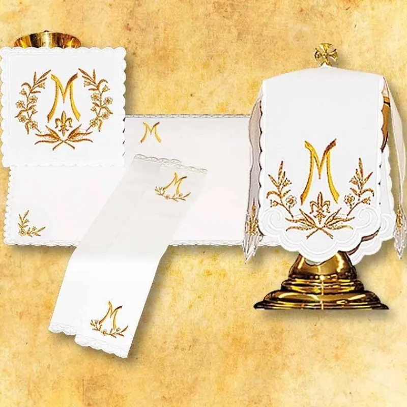 Sale Articles Religieux JP linge d'autel ave maria dorée