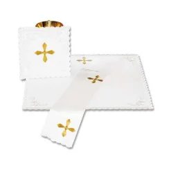 Sale Articles Religieux JP linge d'autel brodée blanc pour messe
