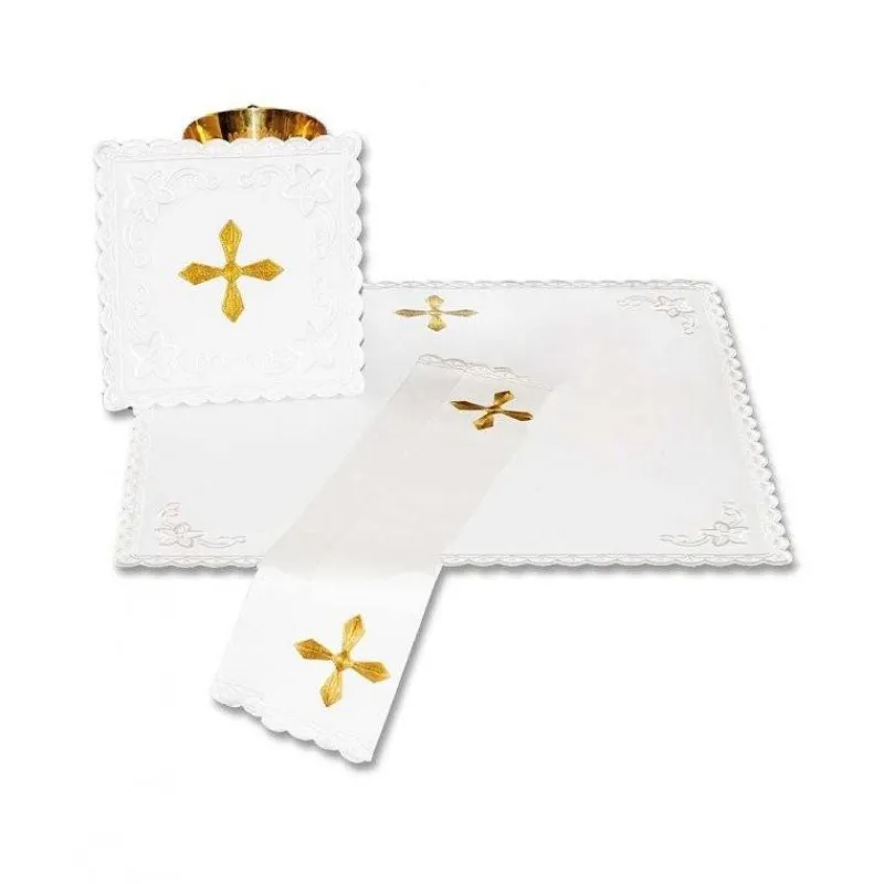 Sale Articles Religieux JP linge d'autel brodée blanc pour messe