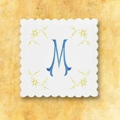 Best Articles Religieux JP linge d'autel mariale brodée complet